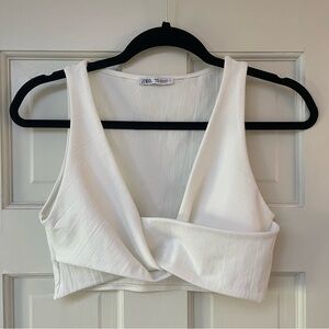 Zara twist crop top